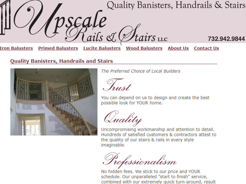 Upscale rails and stairs